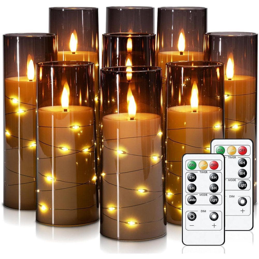 Flameless Candle with Remote Timer, Acrylic Battery Operated LED