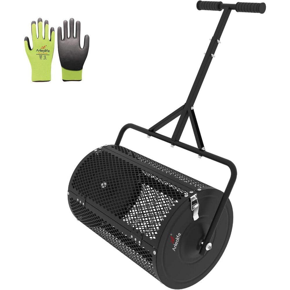 EPIPHANY DOUBLED INC 24 in. Black Iron Compost Spreader with Side ...