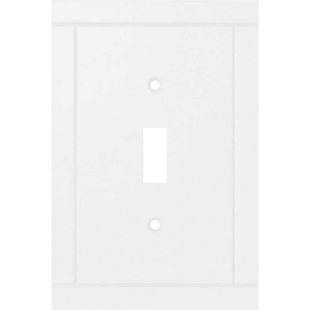 Hampton Bay Belfast 1Gang Light Switch/Toggle Wall Plate, Pure White