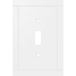 Belfast 1-Gang Light Switch/Toggle Wall Plate, Pure White