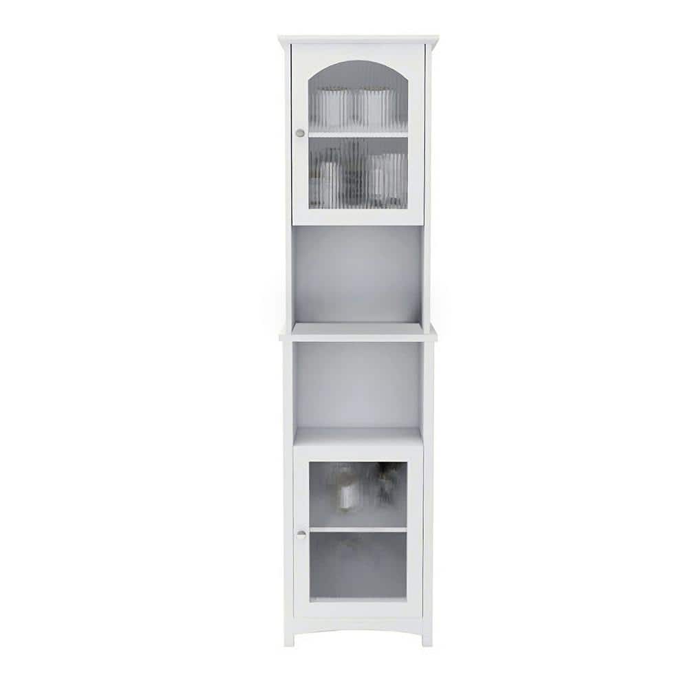 15.74 in. W x 11.80 in. D x 62.20 in. H in MDF White Ready to Assemble Corn