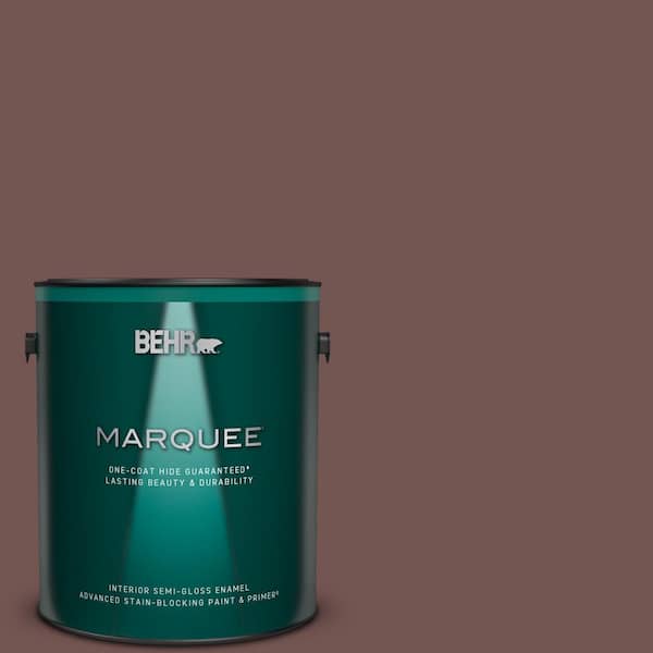 BEHR MARQUEE 1 gal. #MQ1-53 Rosy Sandstone One-Coat Hide Semi-Gloss Enamel Interior Paint & Primer