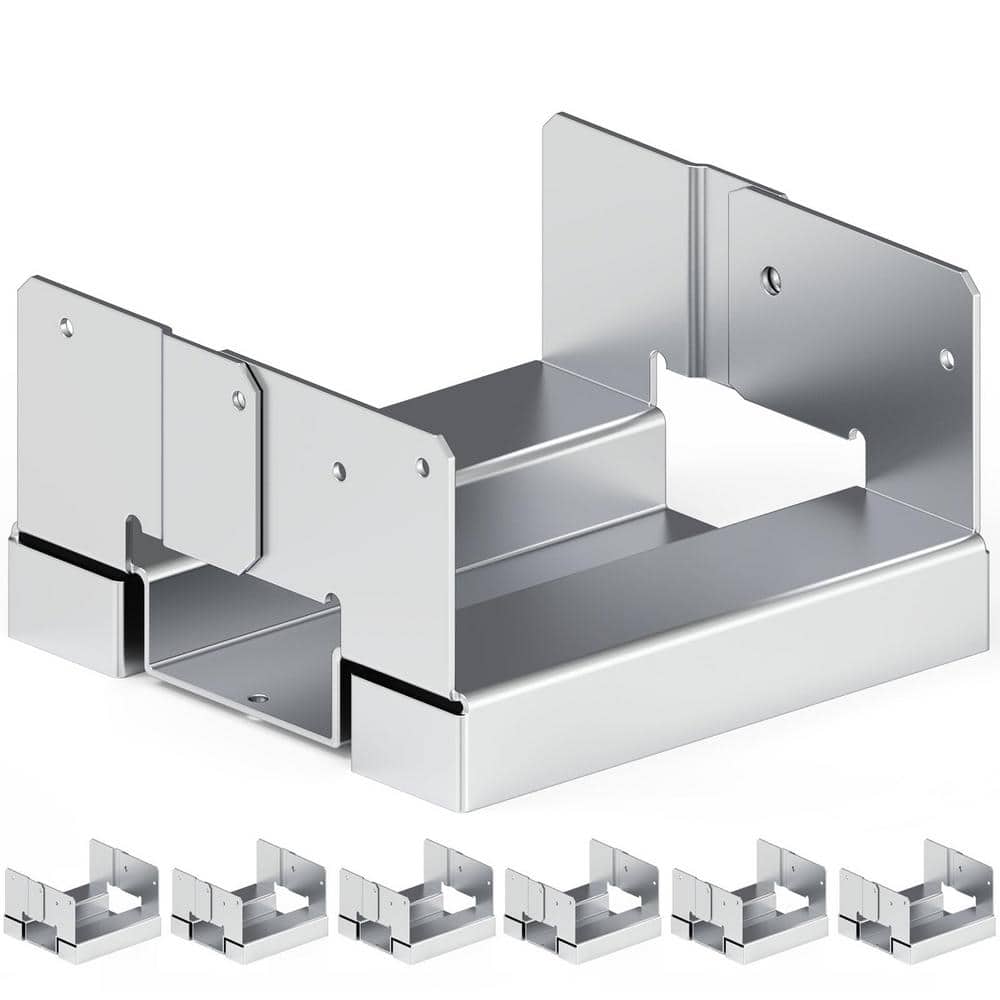 6-Pieces 6 x 6 ‎Galvanized Steel Post Anchor Base, Adjustable Wood Post B