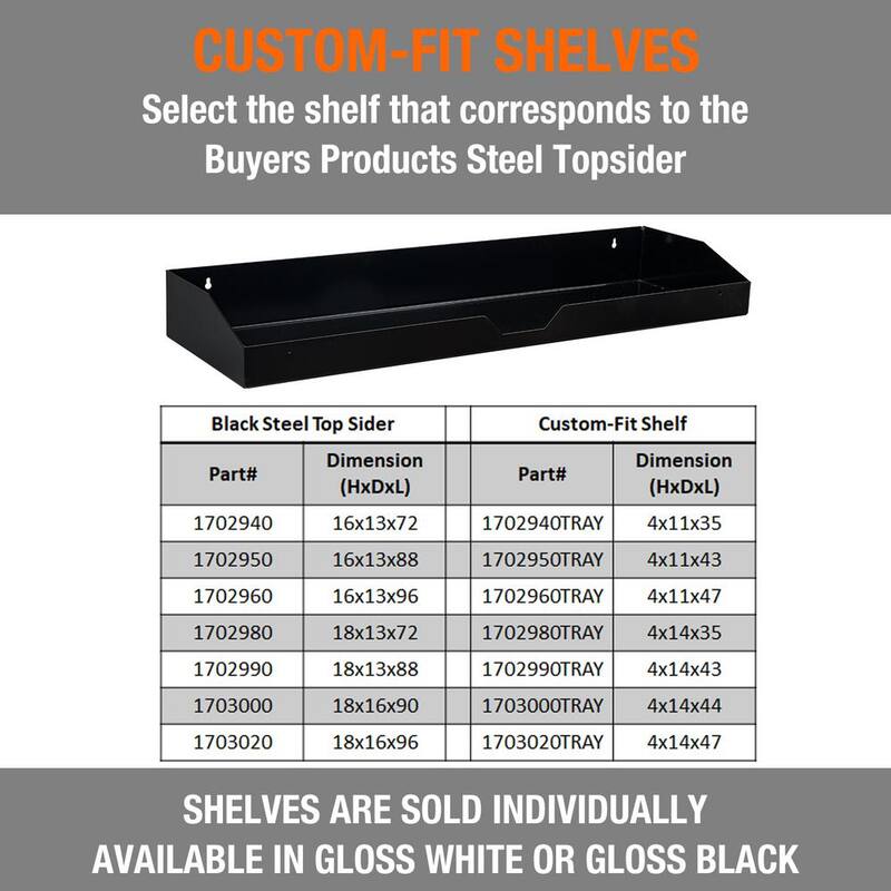 Black Cabinet Tray for 72 in. Steel Topsider Truck Box