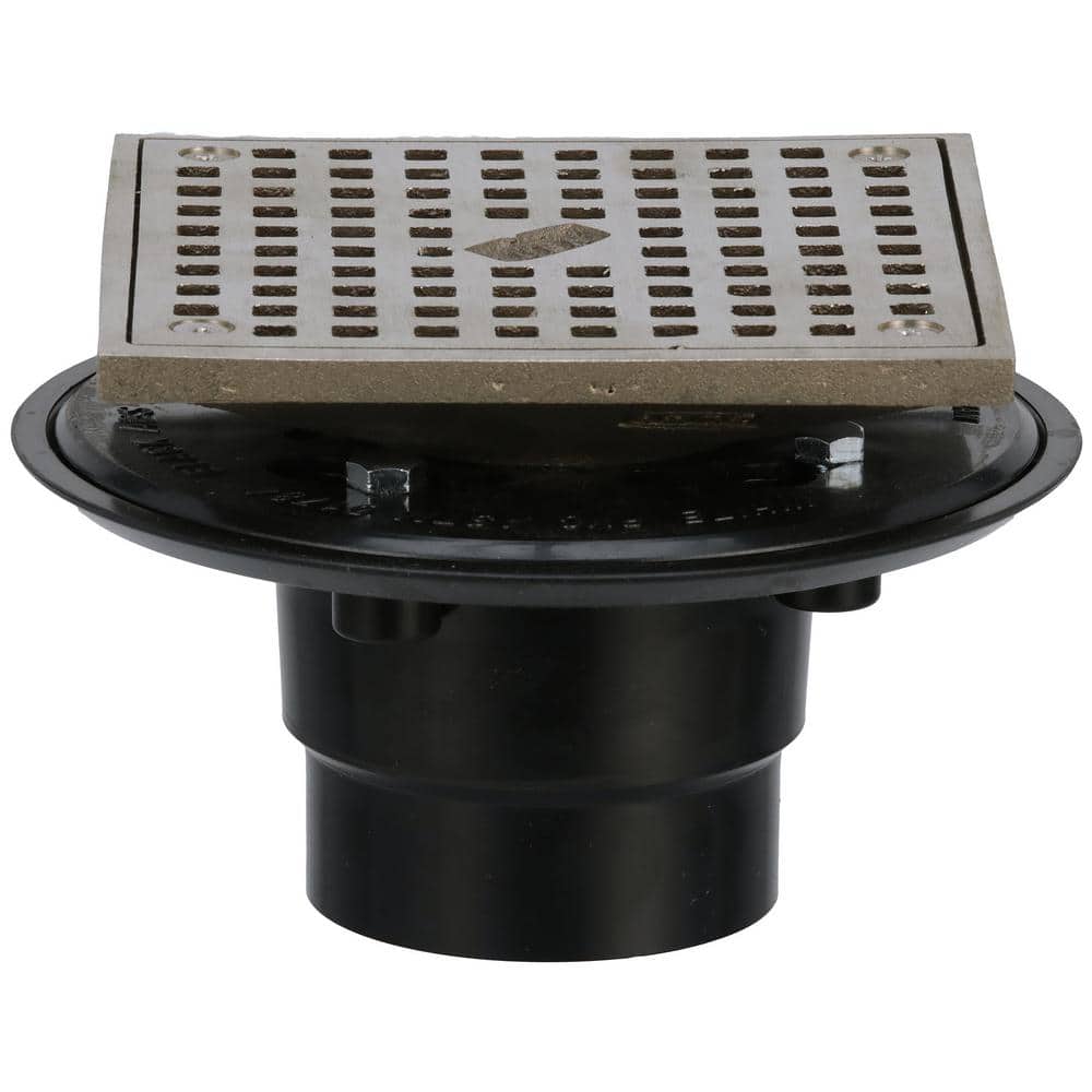 6.5 in. Nickel Coated Cast Iron Shower Drain