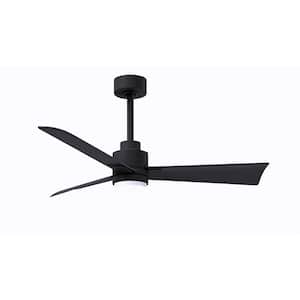 Alessandra 42 in. Integrated LED Indoor/Outdoor Black Ceiling Fan with Remote Control Included