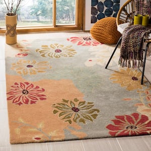 Metro Multi 7 ft. x 7 ft. Square Floral Area Rug