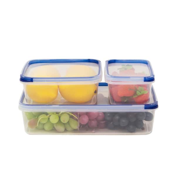 Plastic Rectangular Snack Containers with Lock-Top Lids, Mini Food Storage  Plastic Reusable Container for Pantry & Kitchen Organization Snack, Lunch,  Picnics Camping Bento Box Set of 6 Colors Vary 