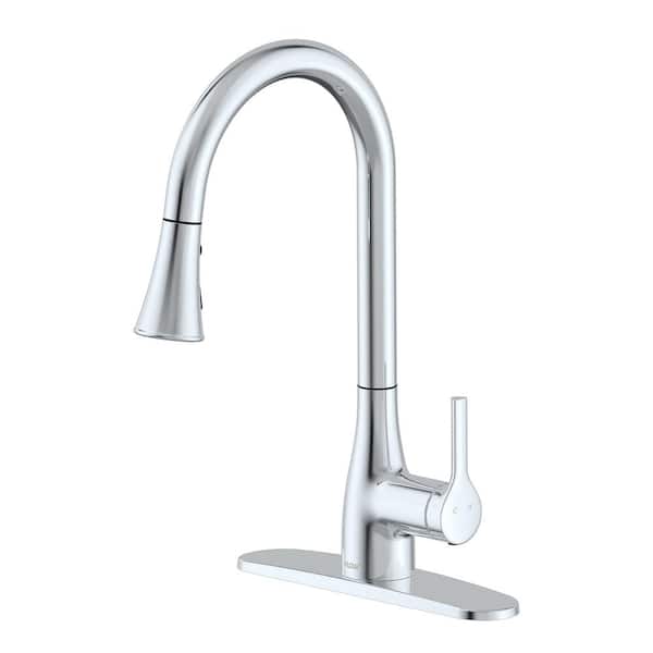 FLOW Classic Series Single-Handle Standard Kitchen Faucet in Chrome
