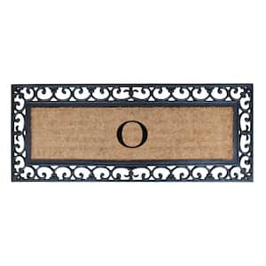 A1HC First Impression Myla 17.7 in. x 47.25 in. Monogrammed Rubber and Coir Monogrammed O Door Mat