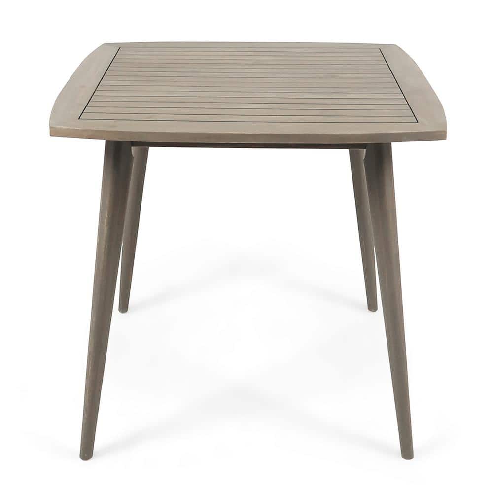 Outdoor Square Wood Dining Table with Modern Toothpick Legs, Water-Resistan