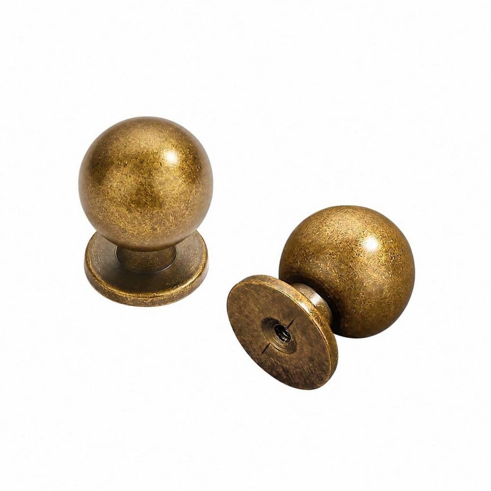 10 Pack 1 in. Modern Ball Style Antique Brass Cabinet Knobs for Drawers and Cabinets Round Solid Pulls price history on PriceWatchPro