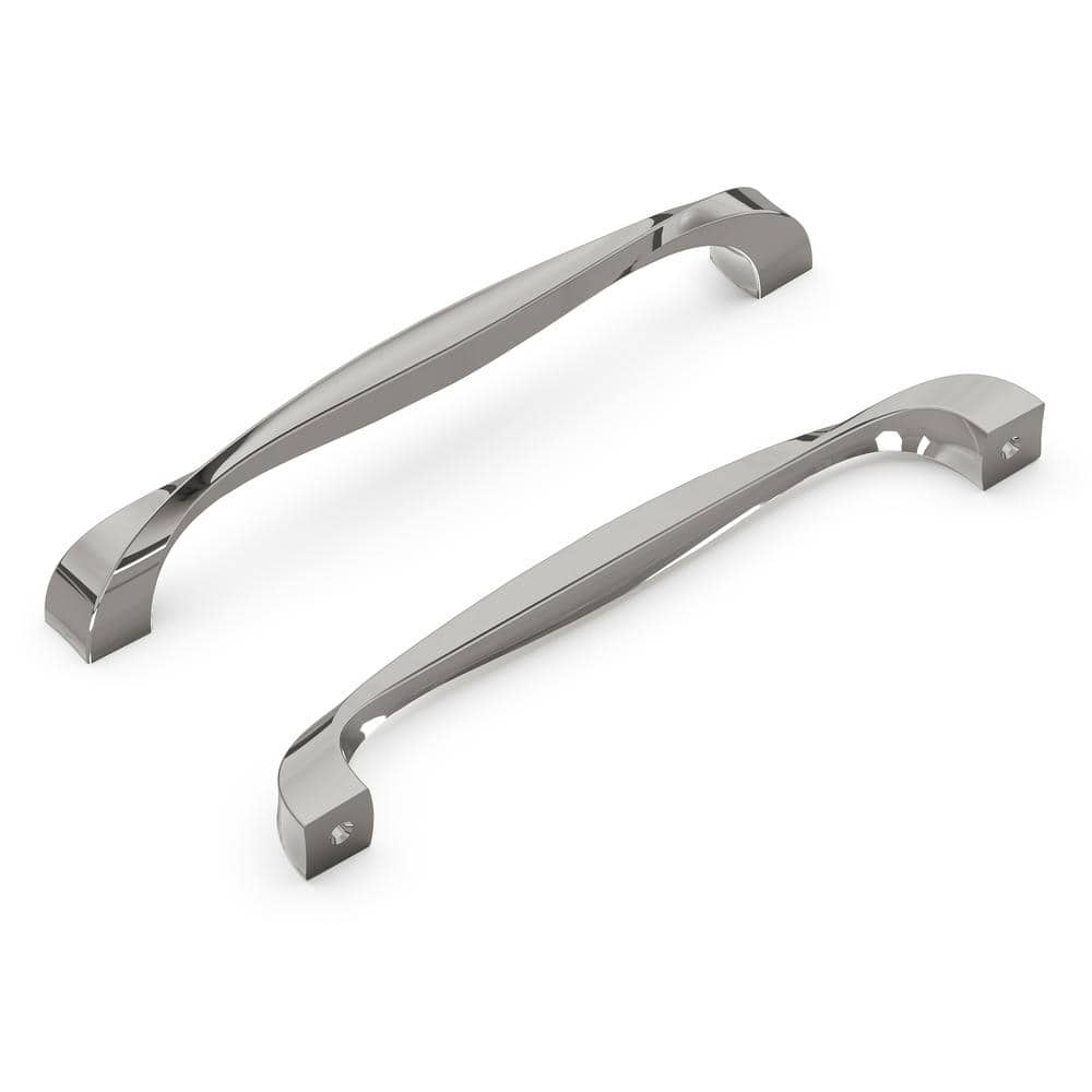 Twist Collection Polished Nickel Arch Cabinet Bar Pulls, 6-5/16 inch, 5-Pack