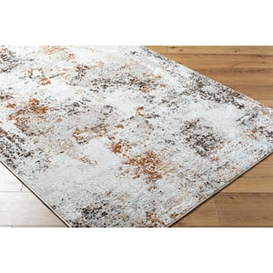 Mood White/Dark Brown Abstract 8 ft. x 10 ft. Indoor Area Rug
