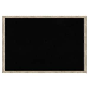 Imprint Pewter Wood Framed Black Corkboard 25 in. x 17 in. Bulletin Board Memo Board