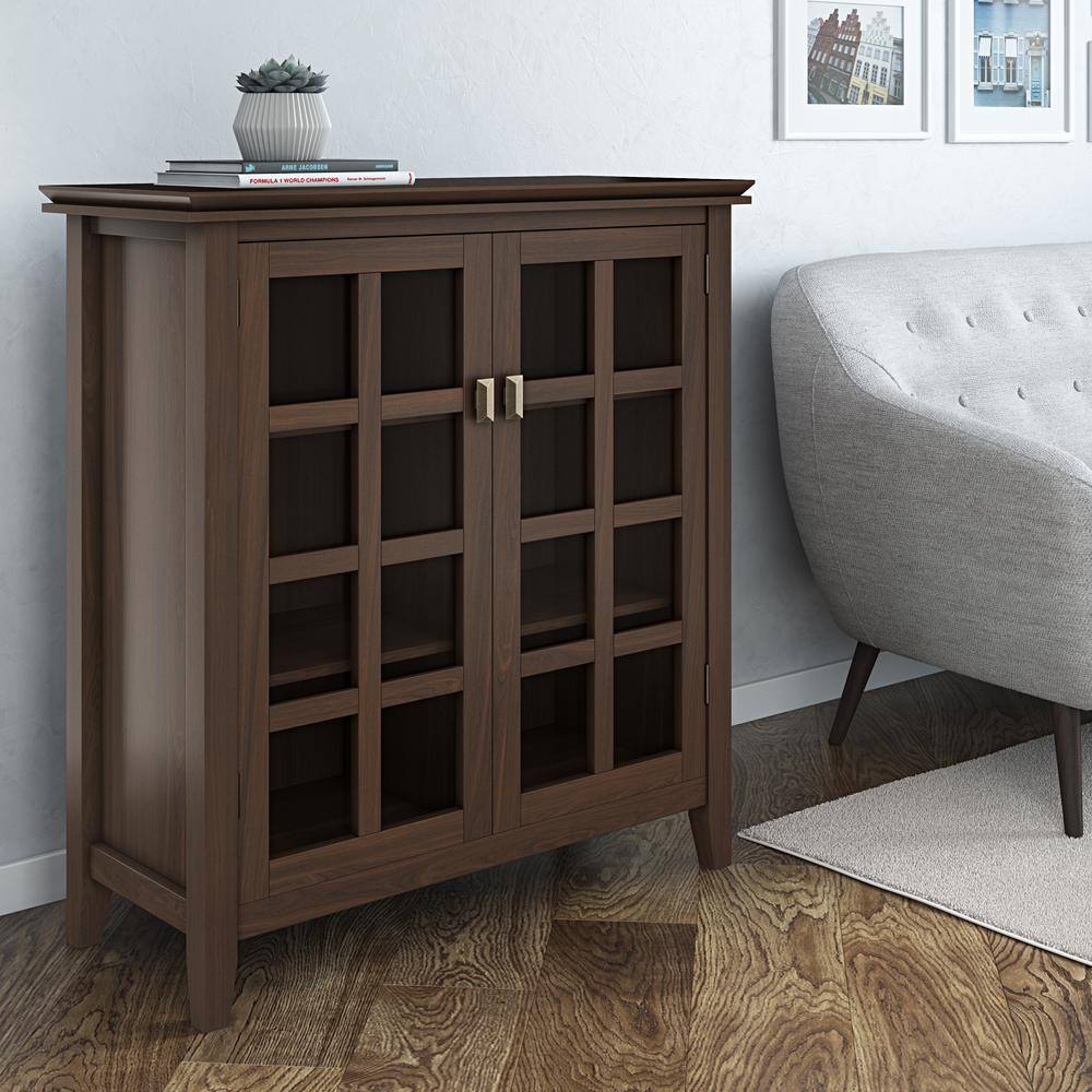 Artisan Tobacco Brown Freestanding Office Storage Cabinet with Adjustable Shelving
