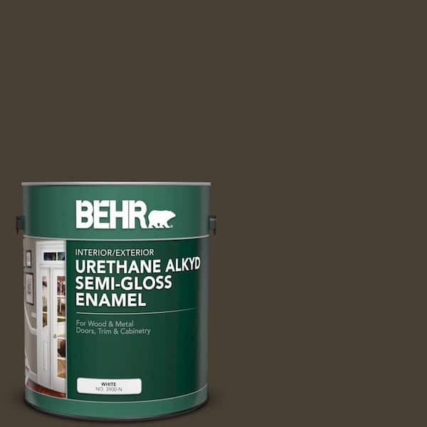 BEHR 1 gal. PPU520 Sweet Molasses Urethane Alkyd SemiGloss Enamel Interior/Exterior Paint