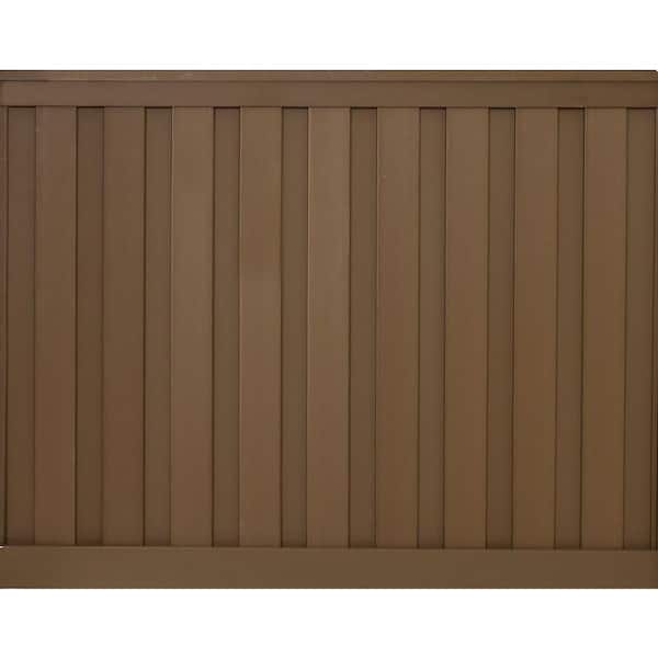 Trex Seclusions 6 ft. x 8 ft. Saddle Brown Wood-Plastic Composite Board-On-Board Privacy Fence Panel Kit