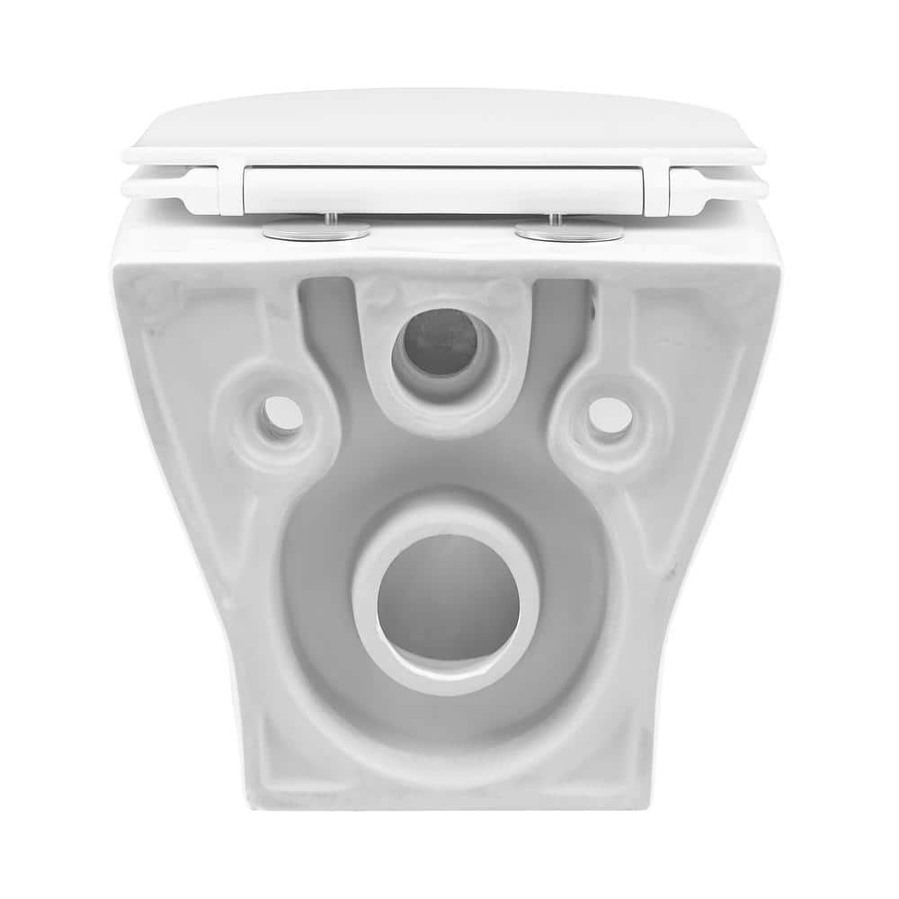 Ivy II Glossy White Ceramic Wall-Hung Elongated Toilet Bowl