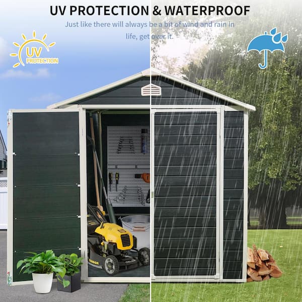 Storhaus 6 ft. W x 8 ft. D Outdoor Plastic Storage Shed with