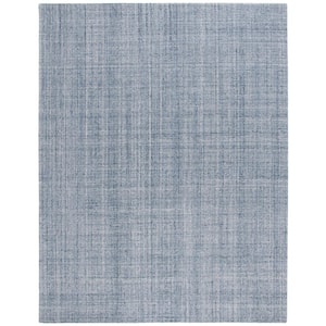 Abstract Ivory/Navy 8 ft. x 10 ft. Classic Marle Area Rug