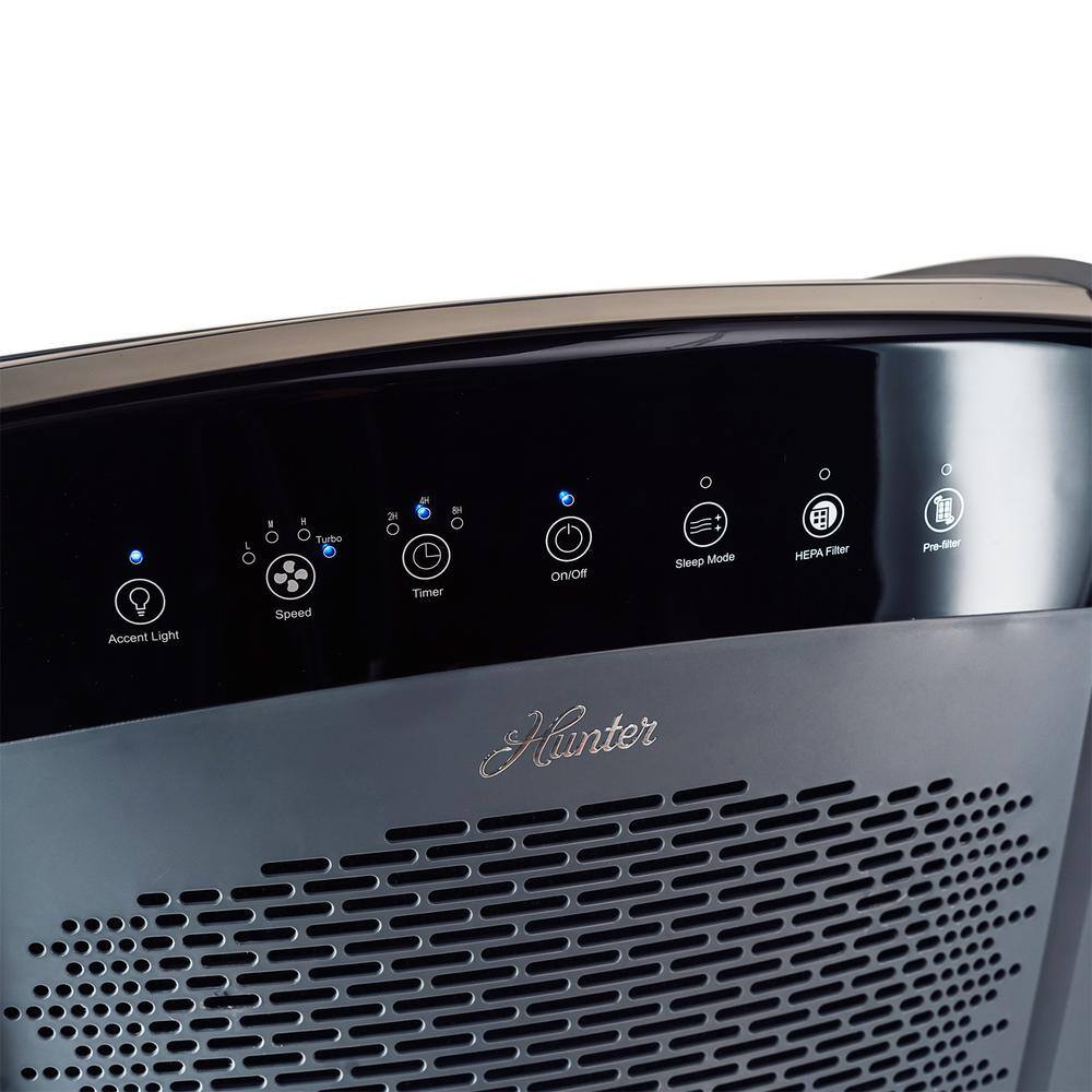 Hunter HP800 Graphite Large Console Air Purifier with HEPA Filter