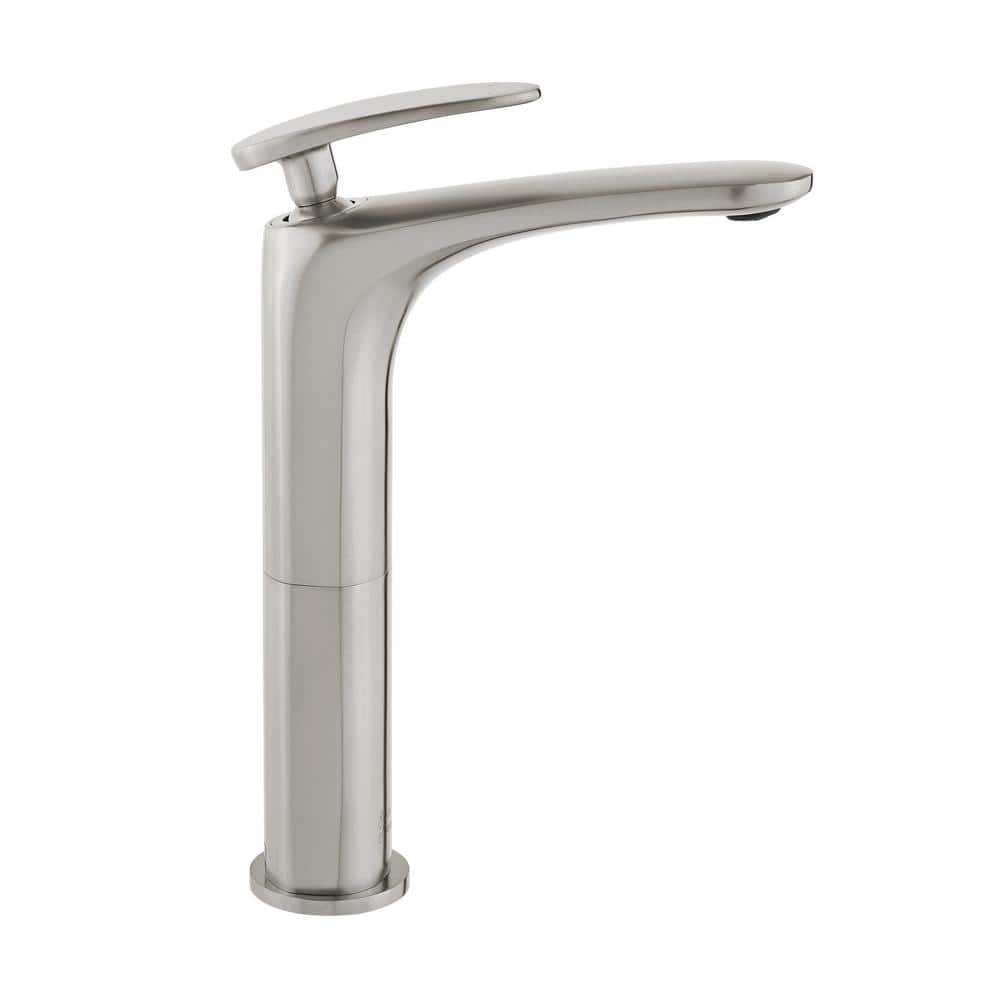 Sublime Brushed Nickel Single-Handle High Arc Bathroom Faucet