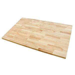 5 ft. L x 30 in. D Finished Birch Solid Wood Butcher Block Desktop Countertop With Eased Edge
