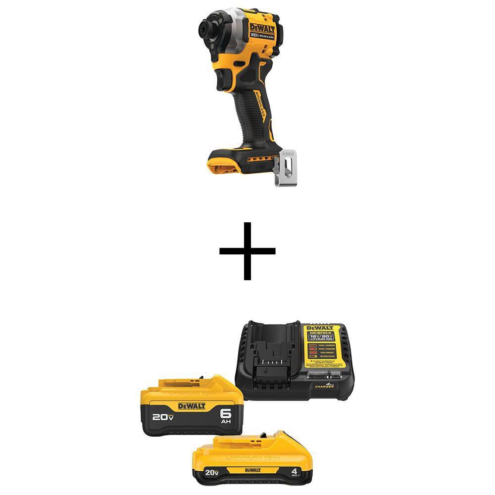ATOMIC 20V MAX Cordless Brushless Compact 1/4 in. Impact Driver and Premium