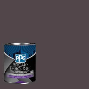 1 qt. PPG1004-7 Black Elegance Satin Door, Trim & Cabinet Paint