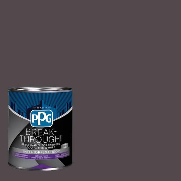 1 qt. PPG1004-7 Black Elegance Semi-Gloss Door, Trim & Cabinet Paint