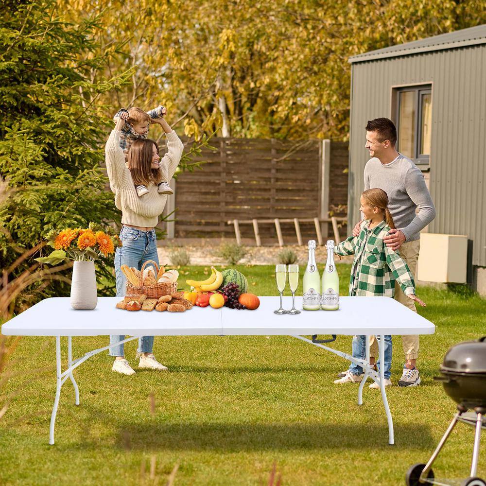 96 in.L x 30 in.W x29 in.H 8 Ft Picnic Table Multi-Purpose Outdoor Folding Table Casual Table For Game Party/Camping price history on PriceWatchPro