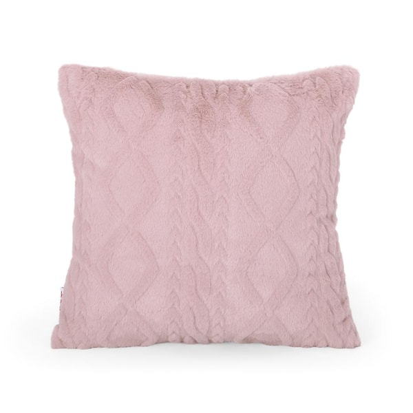Noble House Arbuton Pink 18 in. x 18 in. Throw Pillow