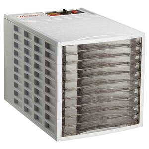 10-Tray White Food Dehydrator with Temperature Control
