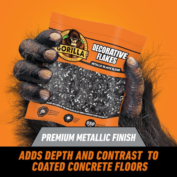 1 lb. Black/Metallic Premium Interior Concrete Decorative Color Chips/Flakes (6-Pack)