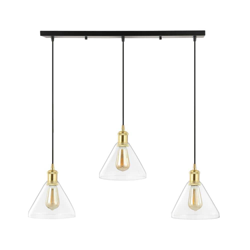 Kiawah Island Brushed Gold 30.5" LED Linear Pendant with Clear Glass