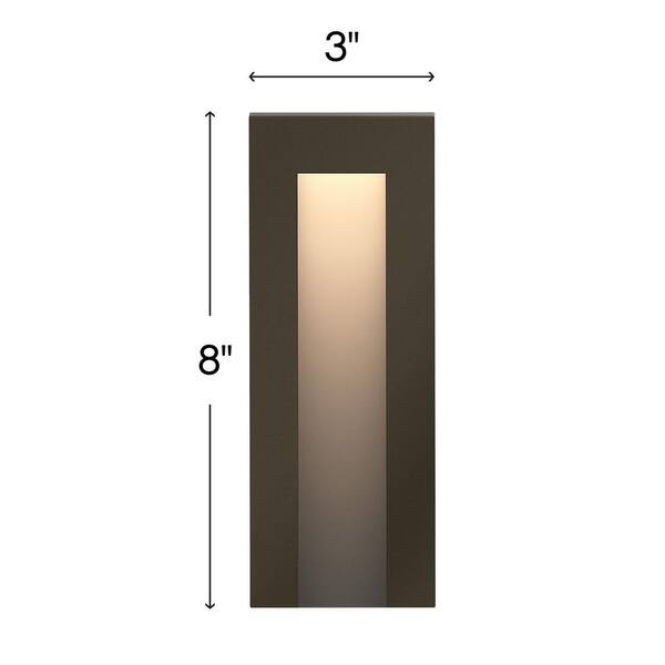 Taper Low-Voltage Bronze Integrated LED Vertical Stair Light