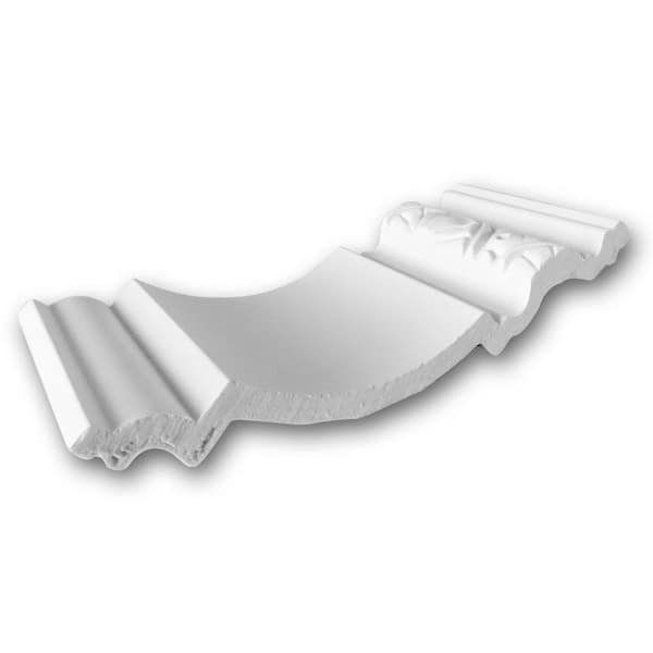 ORAC DECOR 5-5/8 in. D x 6-3/4 in. W x 4 in. Acanthus Primed White Polyurethane Crown Moulding Sample