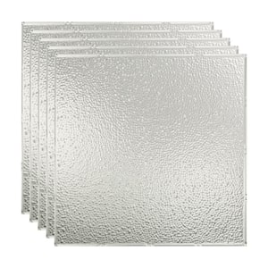Border Fill 2 ft. x 2 ft. Brushed Aluminum Lay-In Vinyl Ceiling Tile (20 sq. ft.)