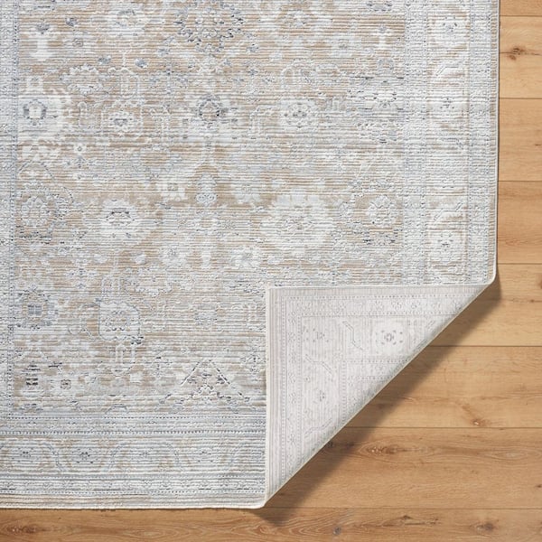 Edmonton Light Gray Traditional 7 ft. x 9 ft. Indoor Area Rug
