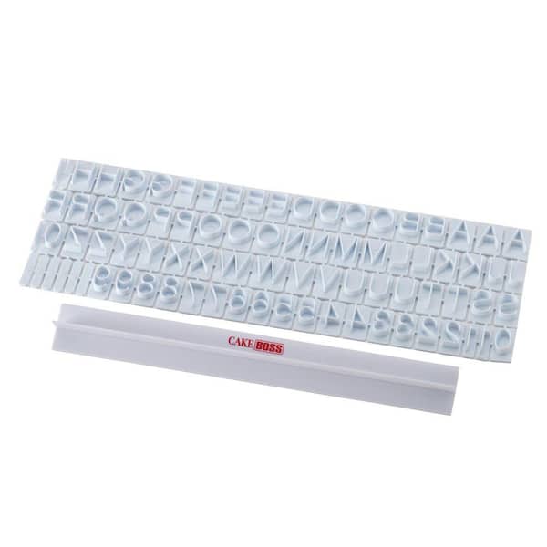 Cake Boss Decorating Tools Letter and Alphabet Fondant Stamp Set in White