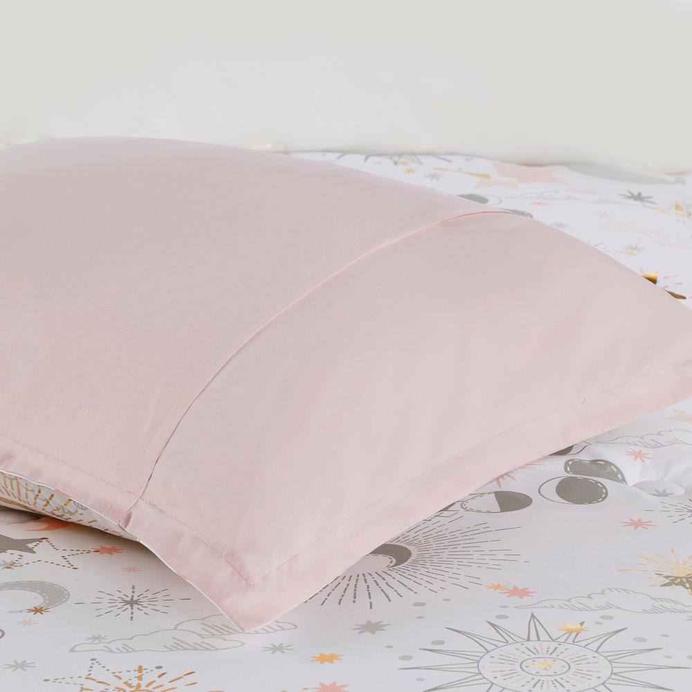 Blush and Gold Starry Sky Twin Comforter Set