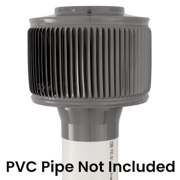 E-CAP321 PVC Vent Cap 2-Pack – Fits 1.5, 2, & 3 Inch Flue Pipes, Roof Vent Cover, Weatherproof Mushroom Design