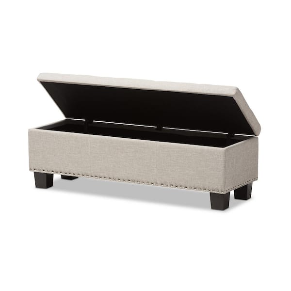 Baxton Studio Hannah Beige Bench 28862 7049 HD The Home Depot