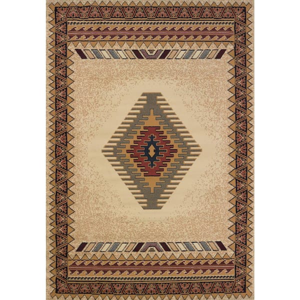 Manhattan Tucson Cream 1 ft. 11 in. x 7 ft. 4 in. Area Rug