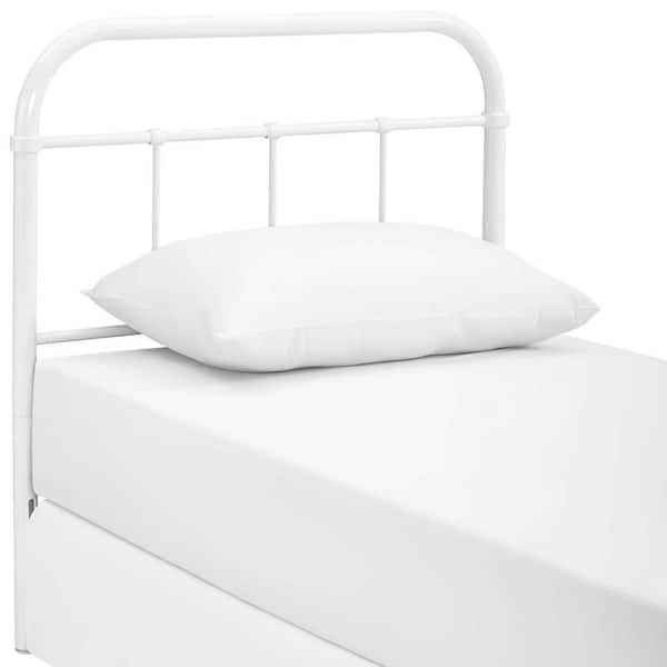 MODWAY Serena White Twin Steel Headboard