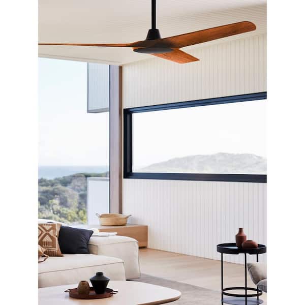 56 in. 6 fan speeds Indoor/Outdoor Ceiling Fan in Oil Rubbed Bronze with Koa Blades Abyss