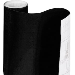 Adhesive Black 18 in. D x 240 in. L Solid Non-Slip, Drawer and Shelf Liners (1-Pack)