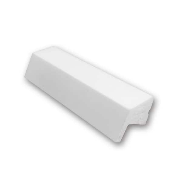 ORAC DECOR 1 in. D x 1 in. W x 4 in. L Primed White Plain Polystyrene Crown Moulding Sample