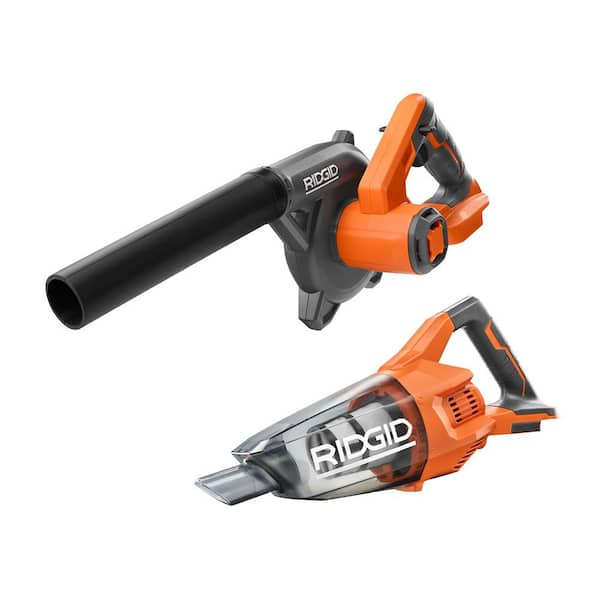Ridgid 18V Cordless 2-Tool Combo Kit with Compact Jobsite Blower and Hand Vacuum (Tools Only) A648